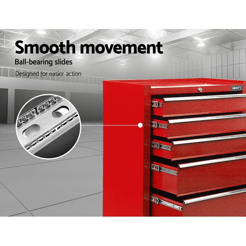 Giantz 5 Drawer Mechanic Tool Box Storage Trolley - Red Deals499