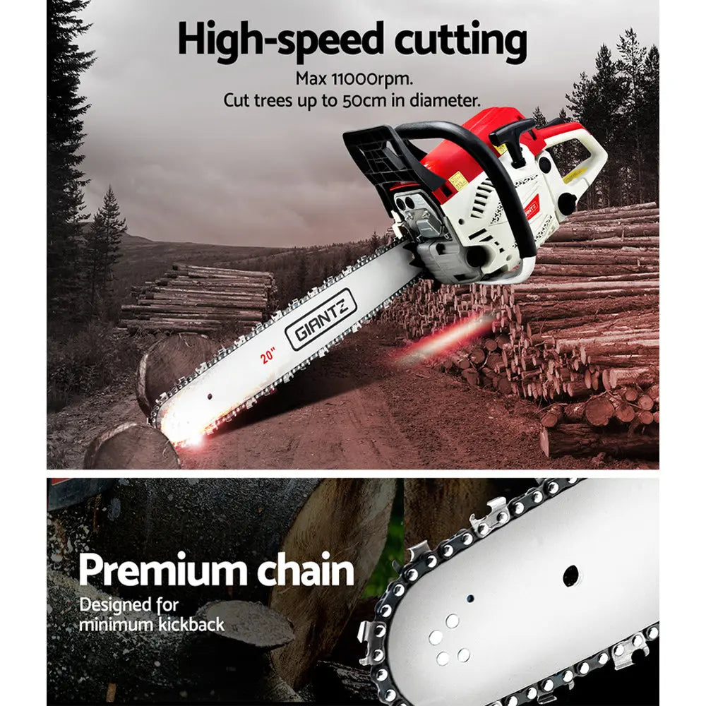 Giantz 62CC Chainsaw Commercial Petrol 20