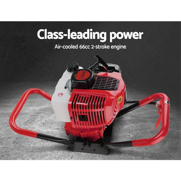 Giantz 66CC Post Hole Digger Petrol Earth Auger Bits Drill Borer Fence Deals499