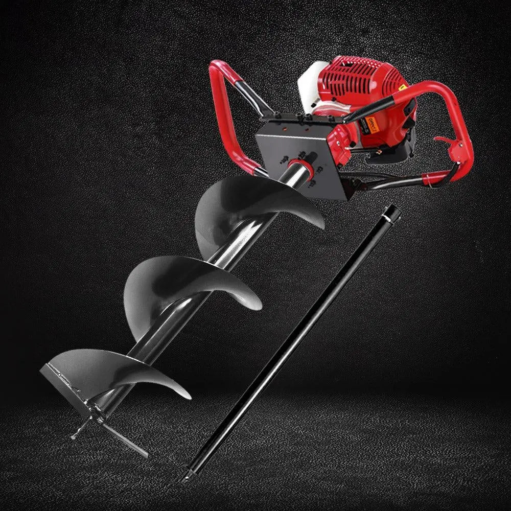 Giantz 66CC Post Hole Digger Petrol Earth Auger Bits Drill Borer Fence Deals499