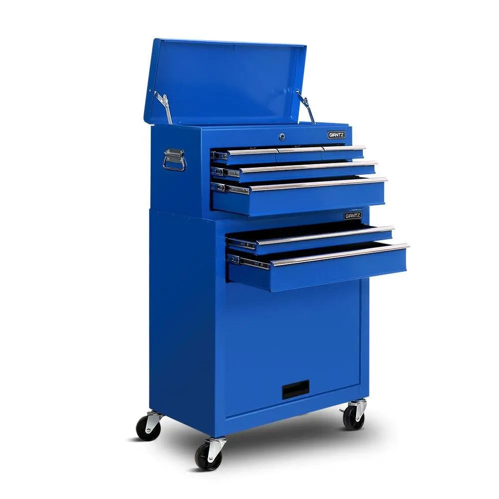 Giantz 7 Drawer Tool Box Cabinet Chest Storage Garage Toolbox Organiser Set Blue Deals499