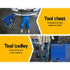 Giantz 7 Drawer Tool Box Cabinet Chest Storage Garage Toolbox Organiser Set Blue Deals499