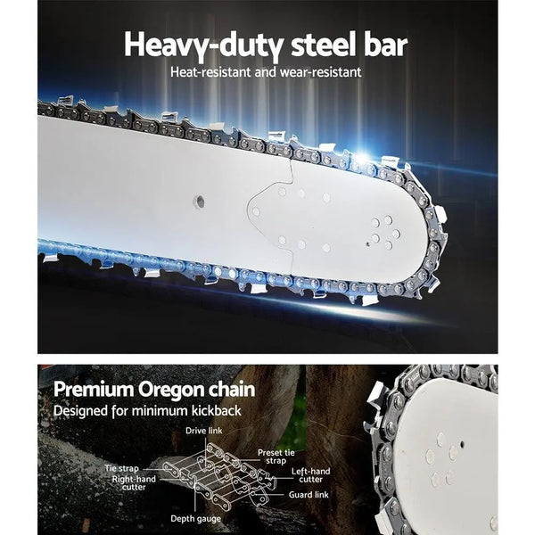 Giantz 88CC Commercial Petrol Chainsaw - Red & White Deals499