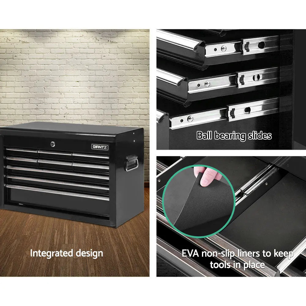 Giantz 9 Drawer Mechanic Tool Box Cabinet Storage - Black Deals499