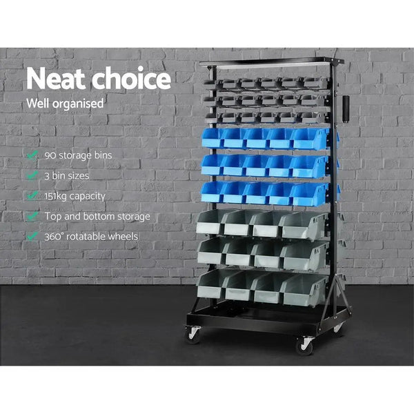 Giantz 90 Bin Storage Rack Stand Deals499