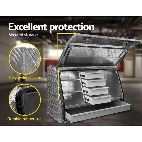 Giantz Aluminium Toolbox Generator Tool Box Drawers Truck Canopy Trailer Locks Deals499