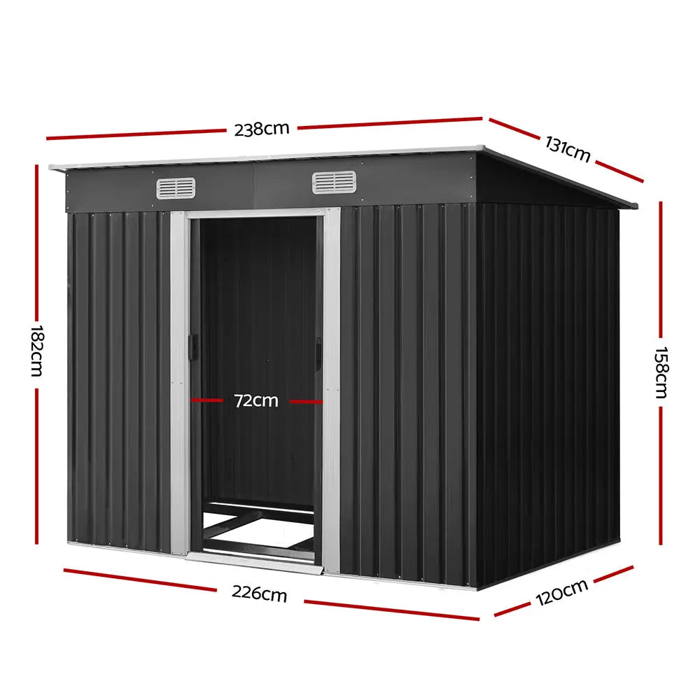Giantz Garden Shed Outdoor Storage Sheds Tool Workshop 2.38x1.31M with Base Deals499