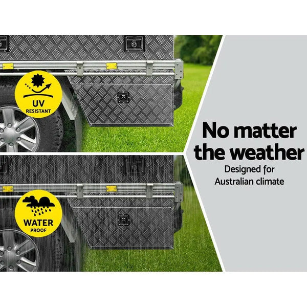 Giantz Pair of Under Tray Undertray Tool Box Aluminium Alloy Underbody Toolbox Deals499