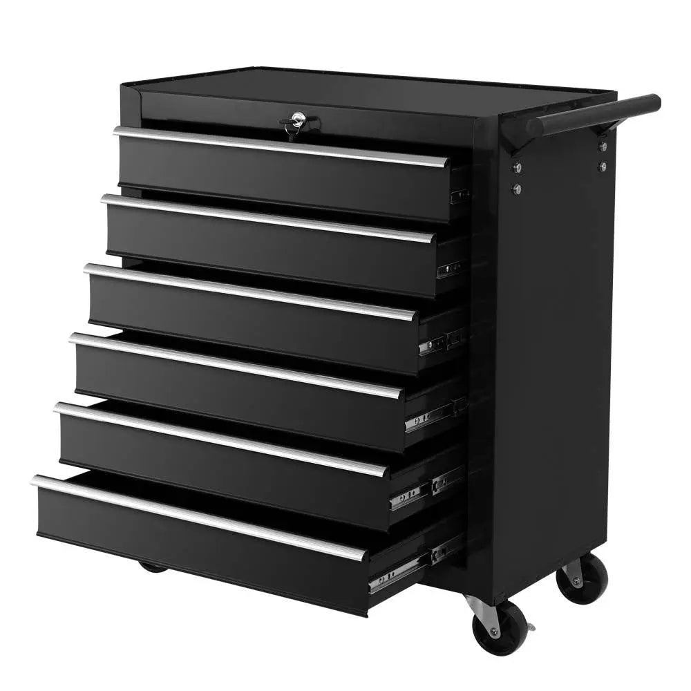 Giantz Tool Box Trolley Chest Cabinet 6 Drawers Cart Garage Toolbox Set Black Deals499