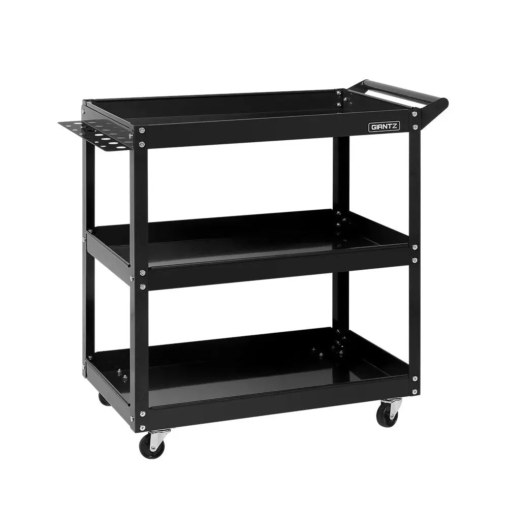 Giantz Tool Cart 3 Tier Parts Steel Trolley Mechanic Storage Organizer Black Deals499