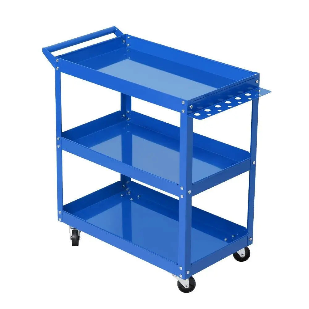 Giantz Tool Cart 3 Tier Parts Steel Trolley Mechanic Storage Organizer Blue Deals499