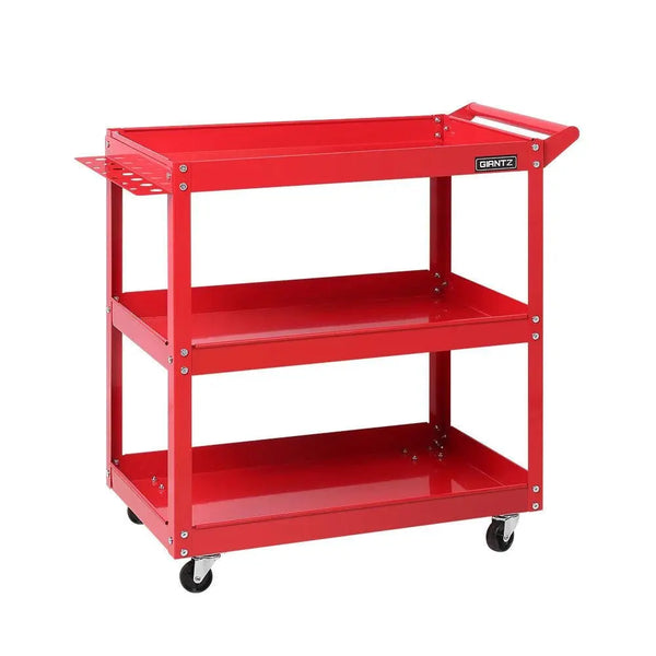Giantz Tool Cart 3 Tier Parts Steel Trolley Mechanic Storage Organizer Red Deals499