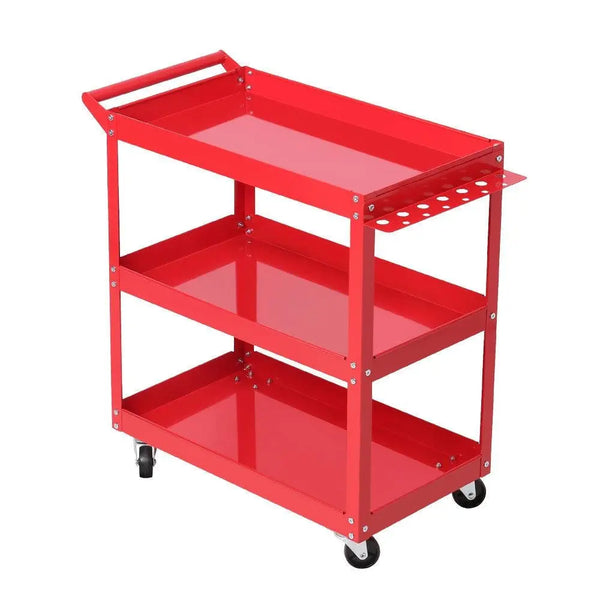 Giantz Tool Cart 3 Tier Parts Steel Trolley Mechanic Storage Organizer Red Deals499