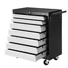 Giantz Tool Chest and Trolley Box Cabinet 7 Drawers Cart Garage Storage Black and Silver Deals499