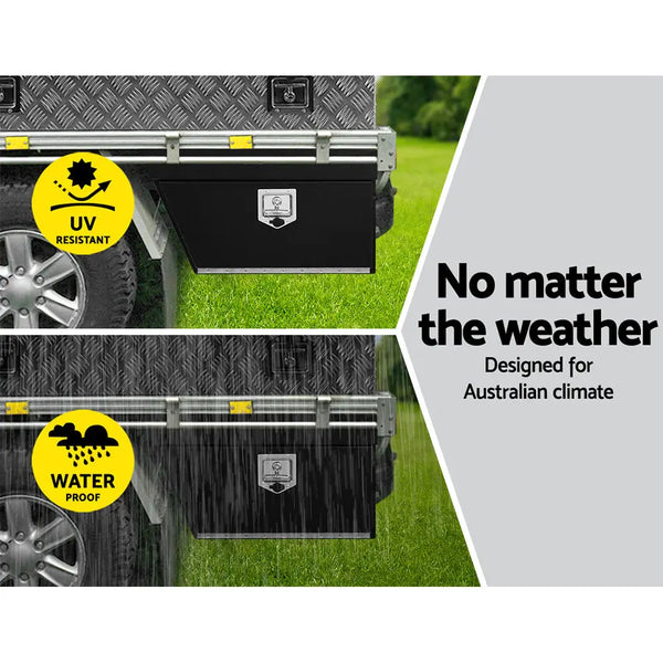 Giantz Ute Tool Box Left UnderTray Toolbox Under Tray Aluminium Underbody Deals499