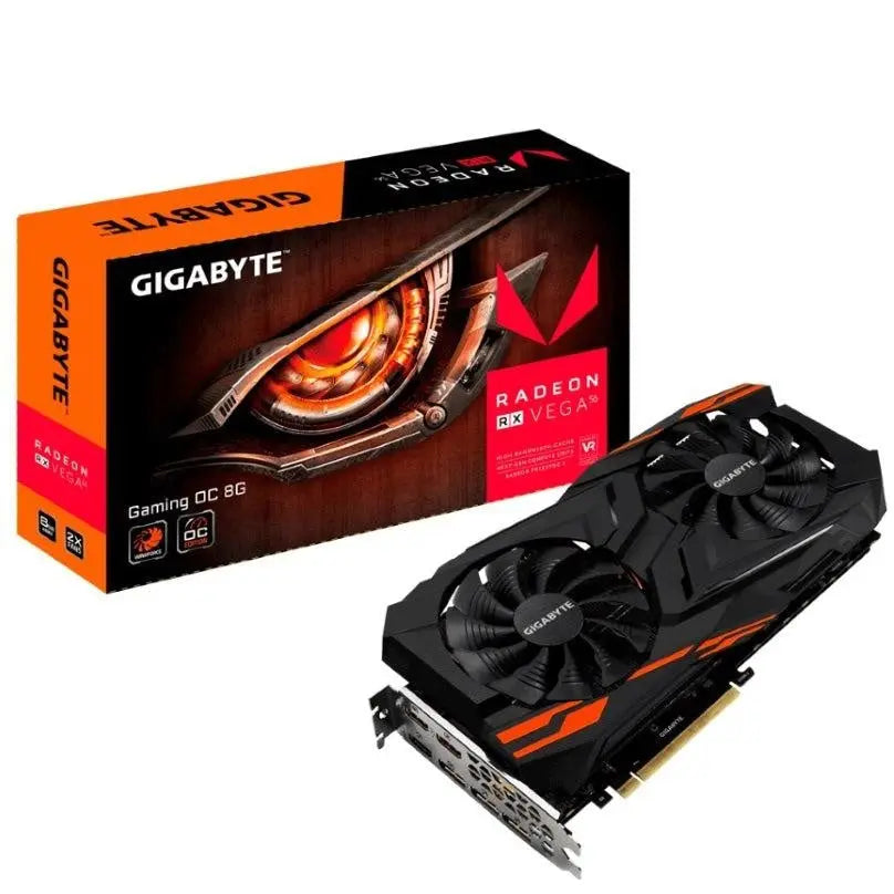 Gigabyte AMD Radeon RX VEGA 56 GAMING OC 8GB PCIe Video Cards 8K 7680x4320 6xDisplays 3xDP 3xHDMI 2Gbps HBM2 1501/1170MHz VR Premium CrossFire (LS) GIGABYTE