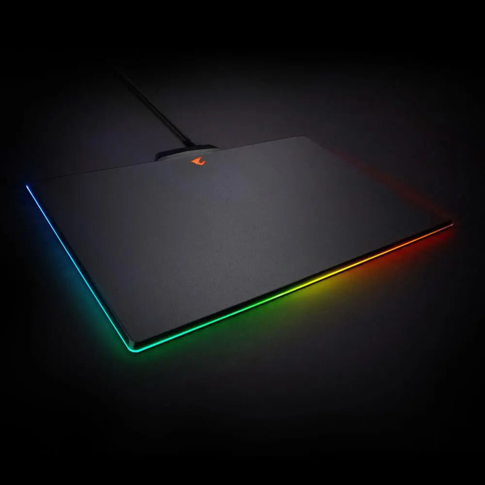Gigabyte AORUS P7 RGB Fusion Gaming Mouse Pad Micro-Textured Surface Mat Non-Slip Rubber Base Detachable Braided Cable Plastic 350x240x4.6mm (LS) GIGABYTE