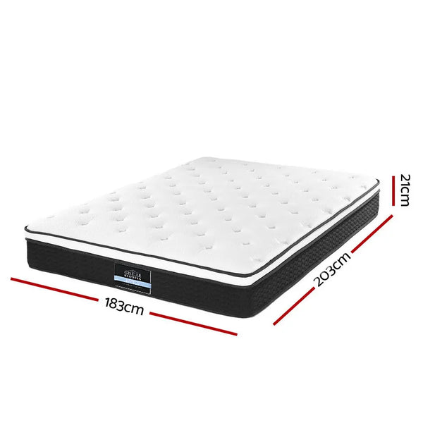 Giselle Bedding Bonita Euro Top Bonnell Spring Mattress 21cm Thick  King Giselle