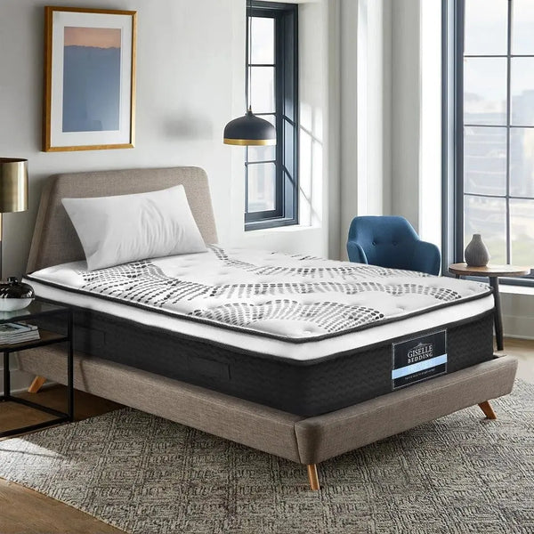 Giselle Bedding Como Euro Top Pocket Spring Mattress 32cm Thick Single Giselle