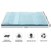 Giselle Bedding Cool Gel 7-zone Memory Foam Mattress Topper w/Bamboo Cover 8cm - King Giselle