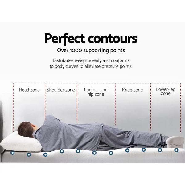 Giselle Bedding Cool Gel Memory Foam Mattress Topper w/Bamboo Cover 8cm - Queen Giselle