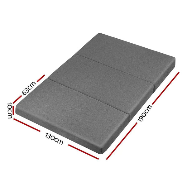 Giselle Bedding Double Size Folding Foam Mattress Portable Bed Mat Dark Grey Giselle