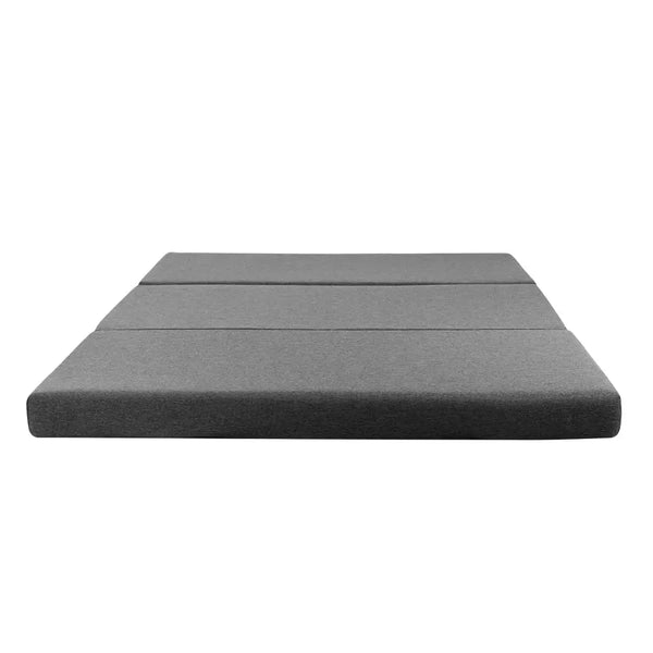 Giselle Bedding Double Size Folding Foam Mattress Portable Bed Mat Dark Grey Giselle
