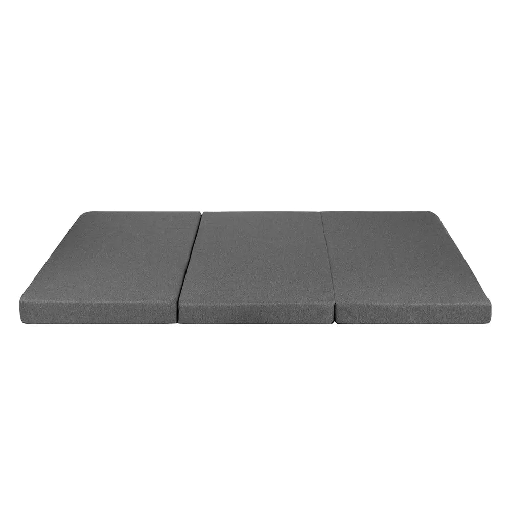 Giselle Bedding Double Size Folding Foam Mattress Portable Bed Mat Dark Grey Giselle