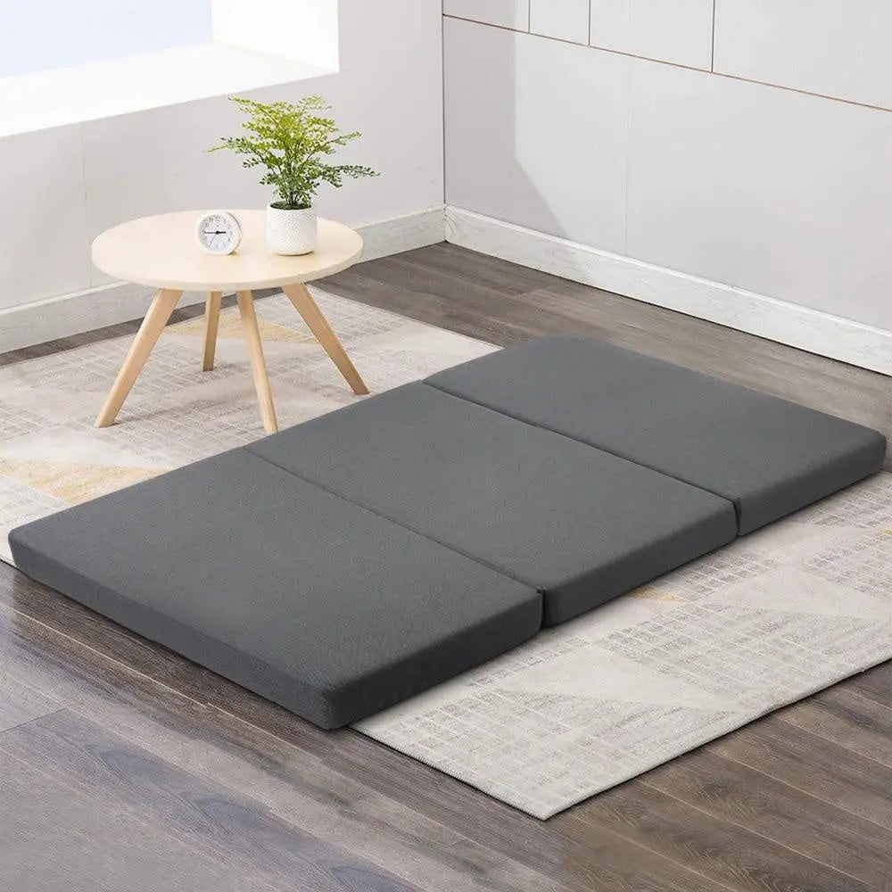 Giselle Bedding Double Size Folding Foam Mattress Portable Bed Mat Dark Grey Giselle