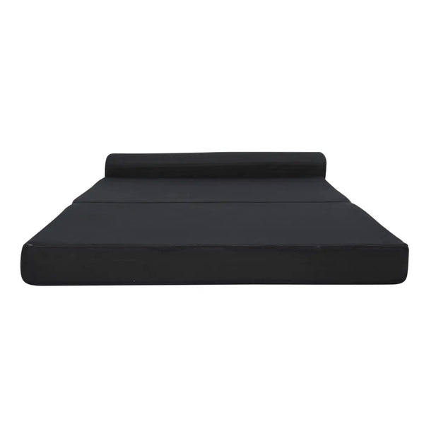 Giselle Bedding Folding Foam Mattress Portable Double Sofa Bed Mat Air Mesh Fabric Black Giselle