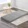 Giselle Bedding Folding Foam Mattress Portable Sofa Bed Lounge Chair Velvet Light Grey Giselle