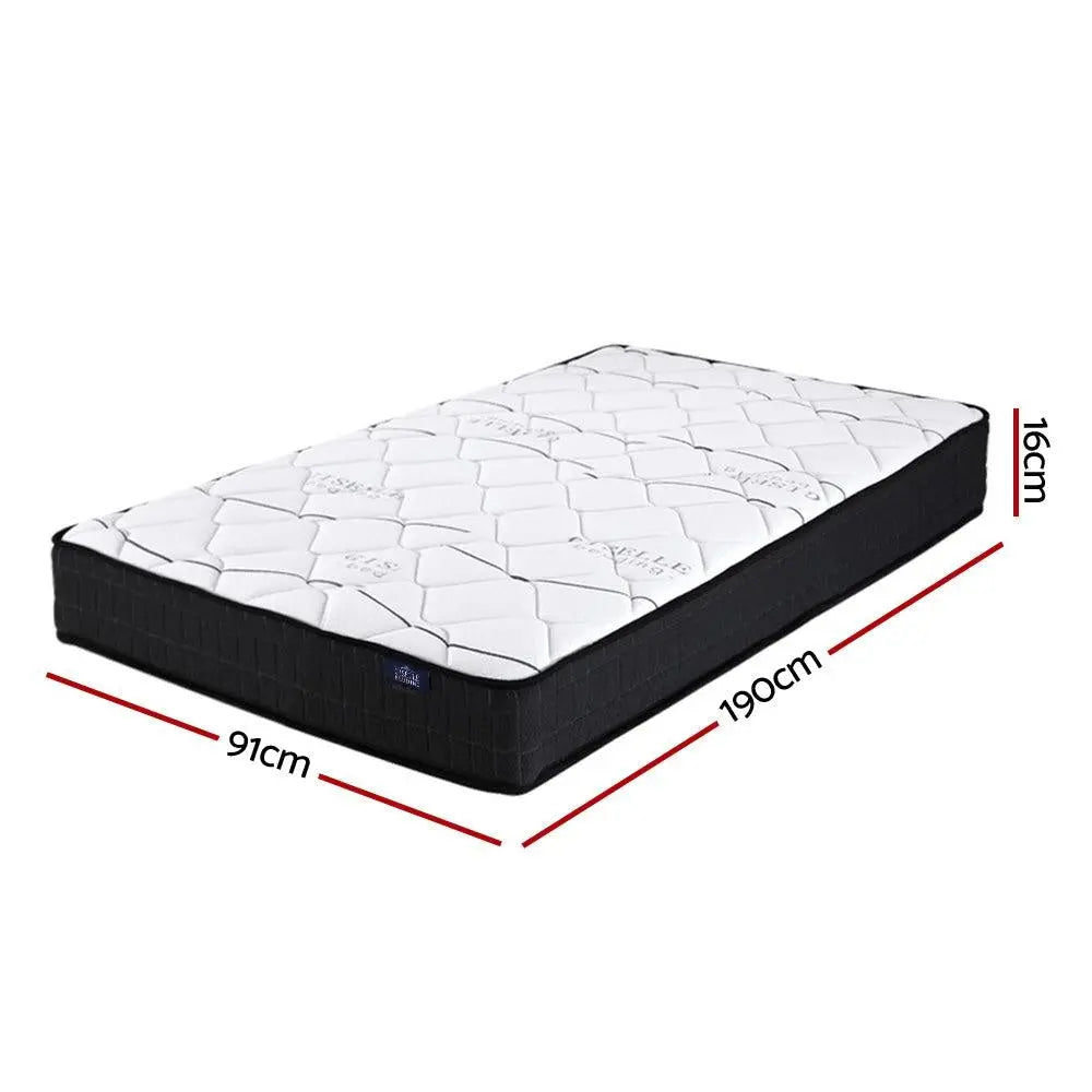 Giselle Bedding Glay Bonnell Spring Mattress 16cm Thick Single Giselle