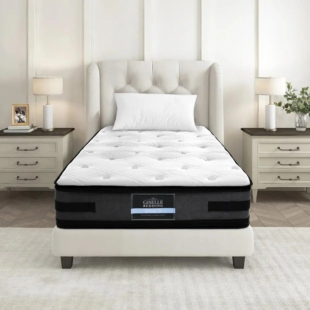 Giselle Bedding Luna Euro Top Cool Gel Pocket Spring Mattress 36cm Thick Single Giselle
