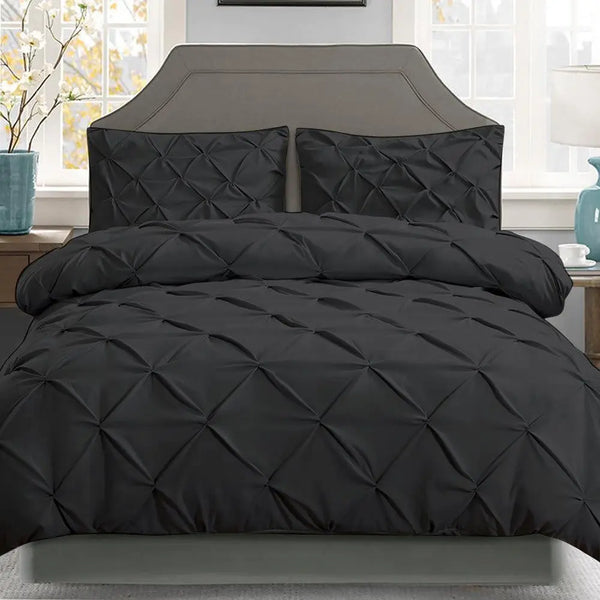 Giselle Bedding Queen Size Quilt Cover Set - Black Giselle