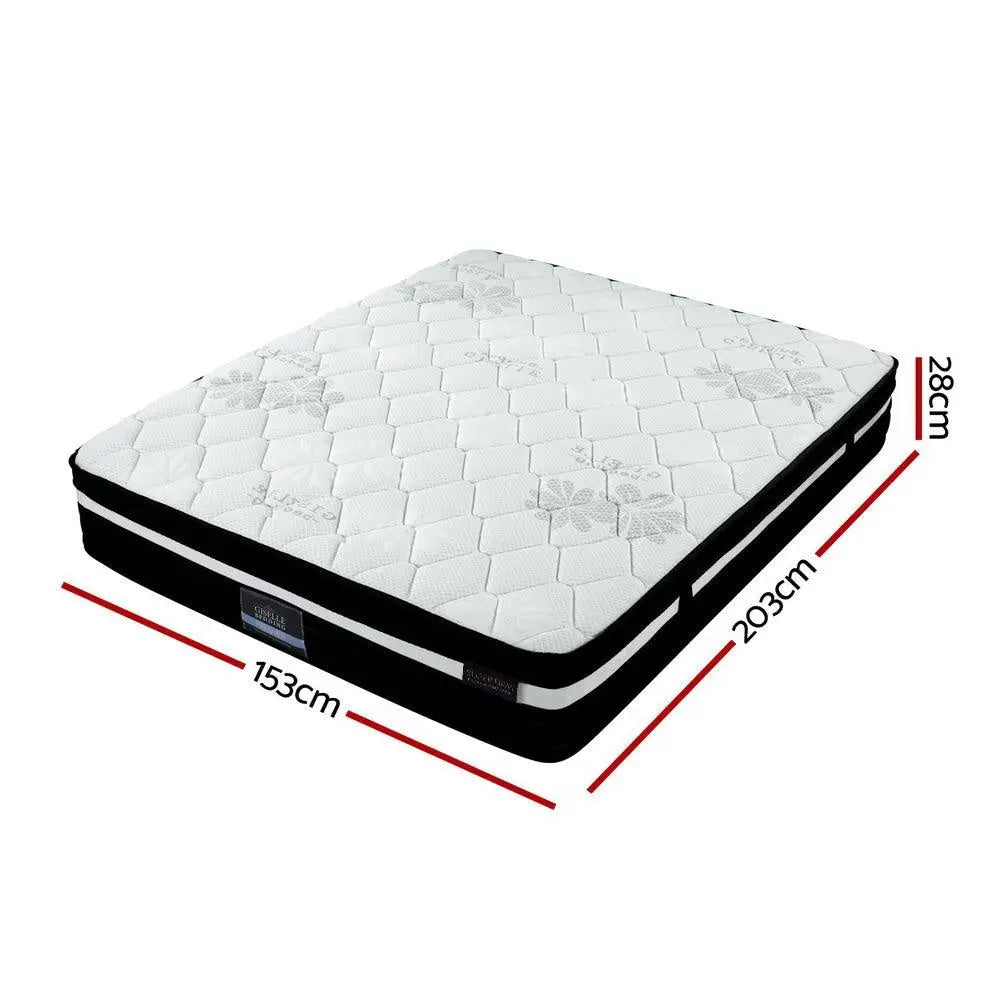 Giselle Bedding Regine Euro Top Pocket Spring Mattress 28cm Thick - Queen Giselle