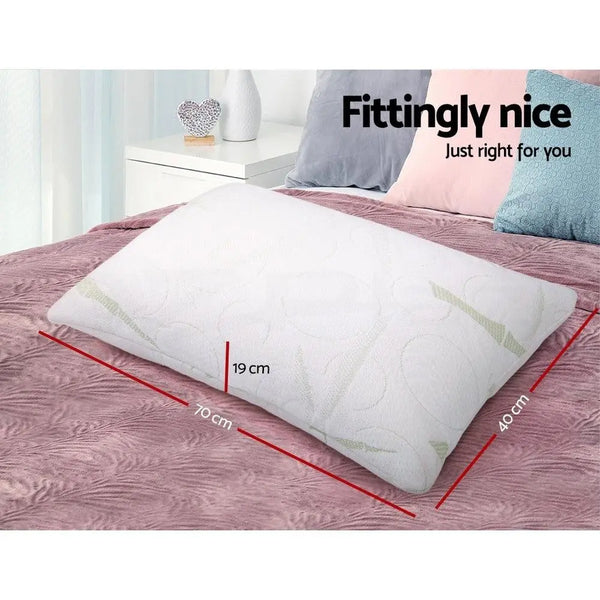Giselle Bedding Set of 2 Bamboo Pillow with Memory Foam Giselle