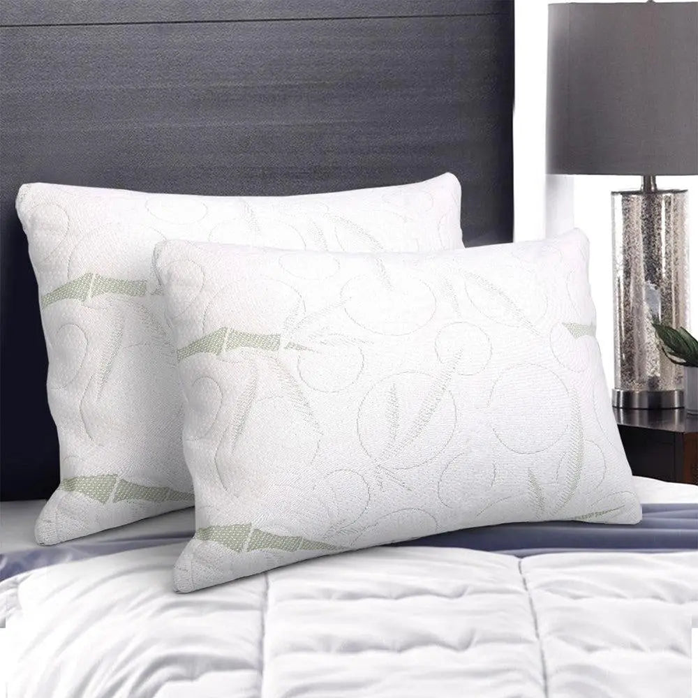 Giselle Bedding Set of 2 Bamboo Pillow with Memory Foam Giselle