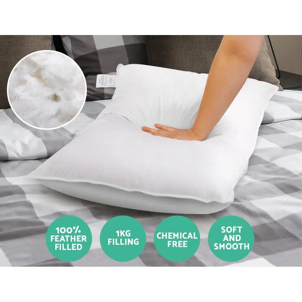 Giselle Bedding Set of 2 Goose Feather and Down Pillow - White Giselle