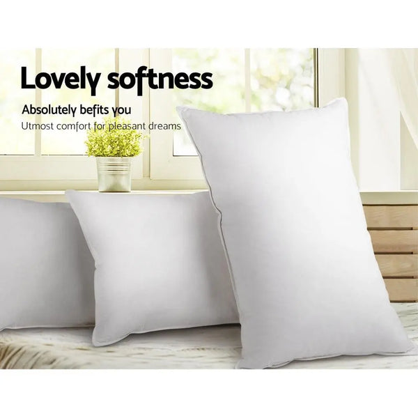 Giselle Bedding Set of 2 Goose Feather and Down Pillow - White Giselle