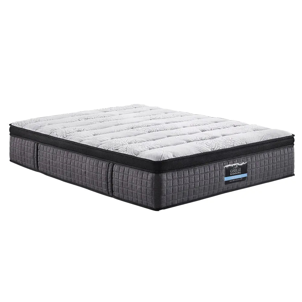 Giselle King Bed Mattress 9 Zone Pocket Spring Latex Foam Medium Firm 34cm Deals499