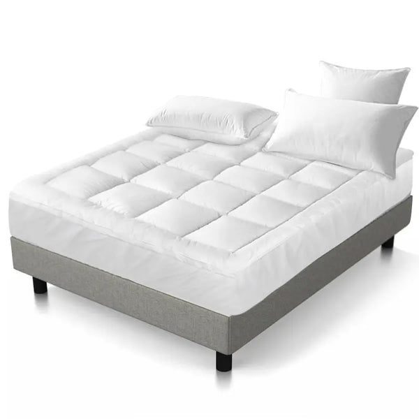 Giselle Queen Mattress Topper Bamboo Fibre Pillowtop Protector Giselle