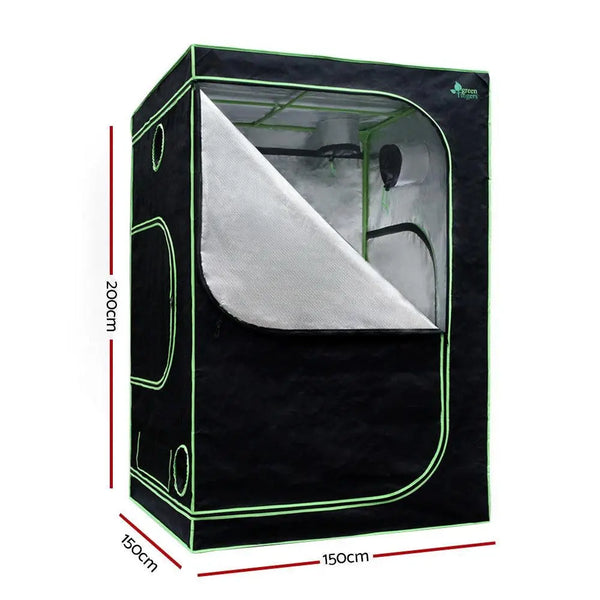 Greenfingers Grow Tent 1000W LED Grow Light 150X150X200cm Mylar 6" Ventilation Deals499