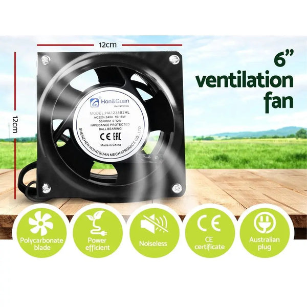 Greenfingers Grow Tent 1200W LED Grow Light 120X120X200cm Mylar 6" Ventilation Deals499