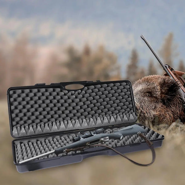 Gun Case Portable Hard Double Shotgun Rifle Hunting Carry Box Waterproof 35 ? Deals499