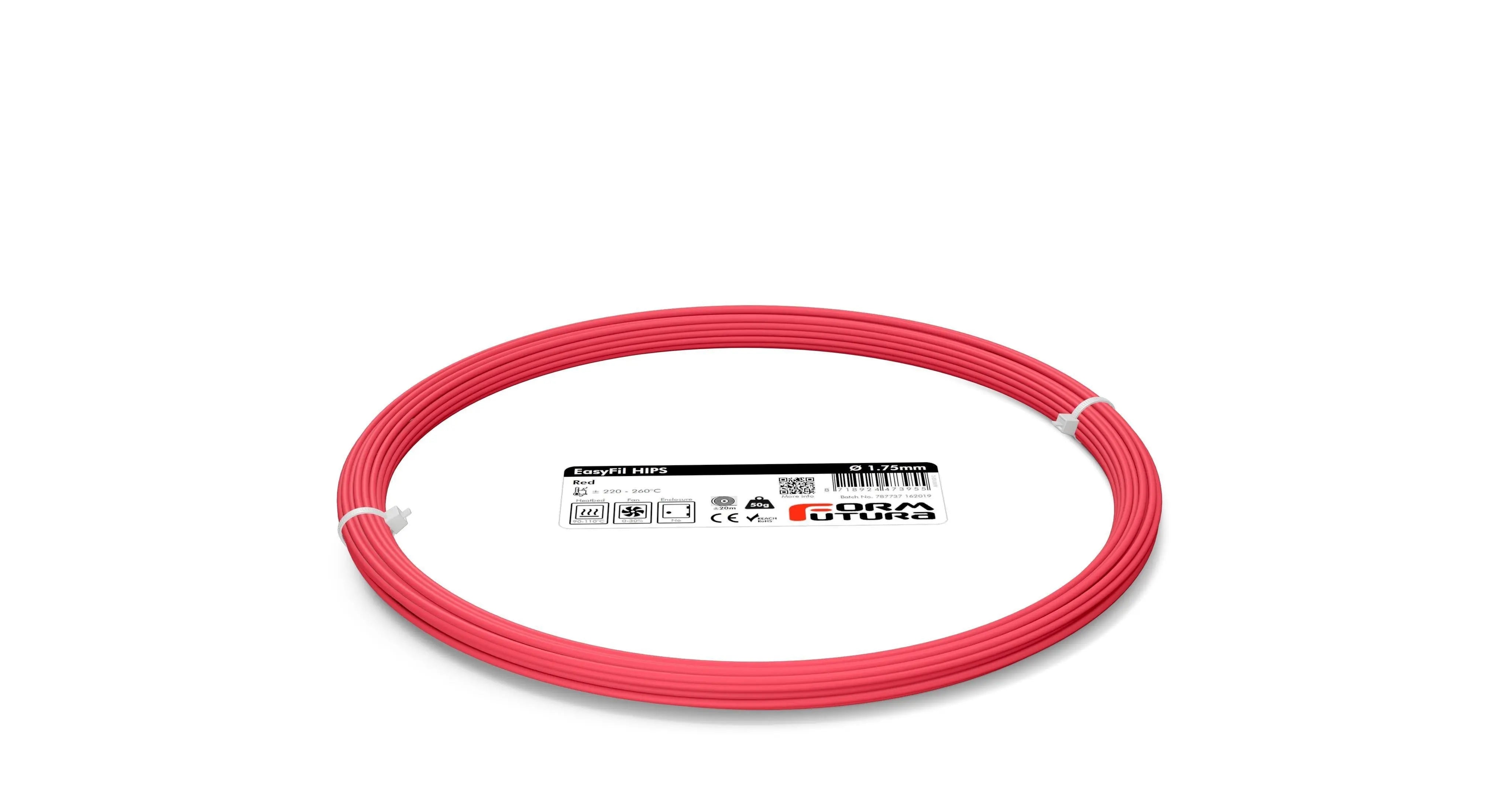 HIPS Filament FormFortura EasyFil available in Black, Dark Blue, Grey, Natural, Red and White - 3D Printer Filament Deals499