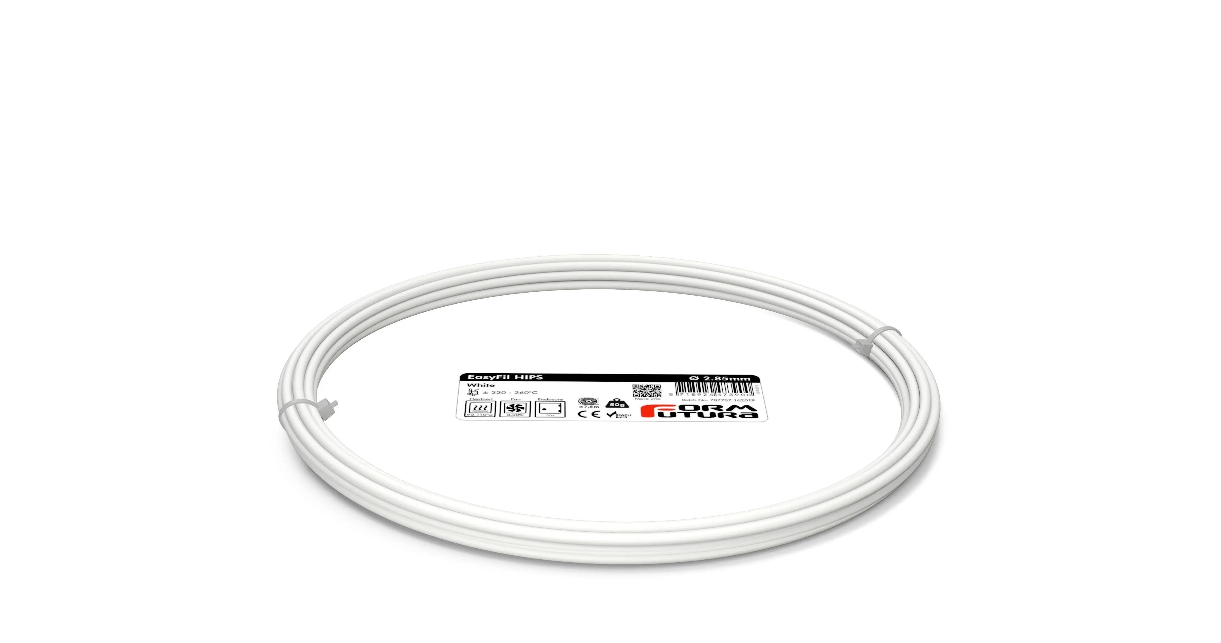 HIPS Filament FormFortura EasyFil available in Black, Dark Blue, Grey, Natural, Red and White - 3D Printer Filament Deals499