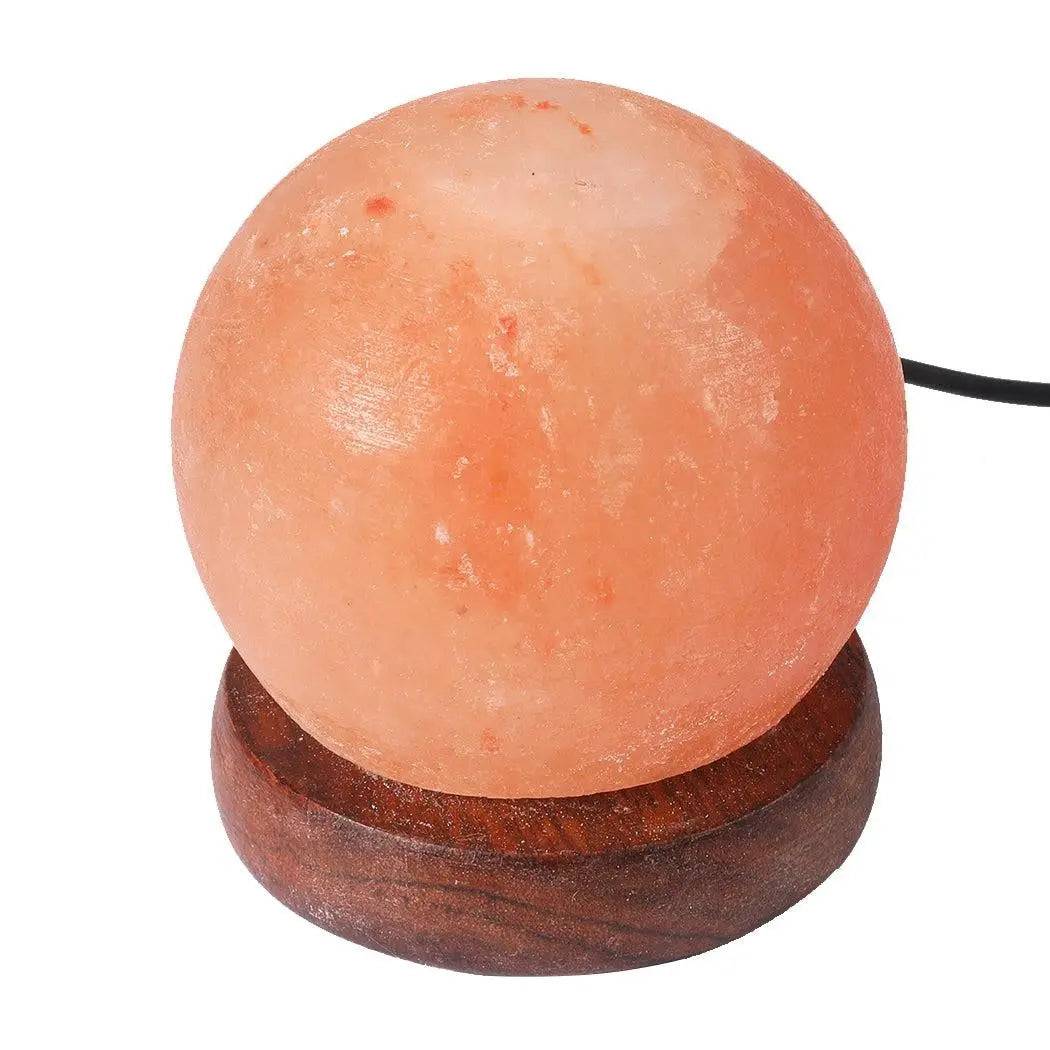 Himalayan Salt Lamp Globe USB Natural Crystal Rock Cord Night Light Lamps Globes Deals499