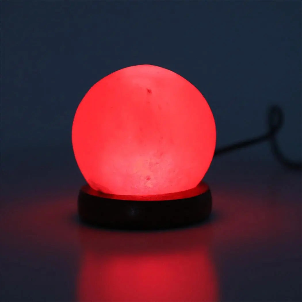 Himalayan Salt Lamp Globe USB Natural Crystal Rock Cord Night Light Lamps Globes Deals499