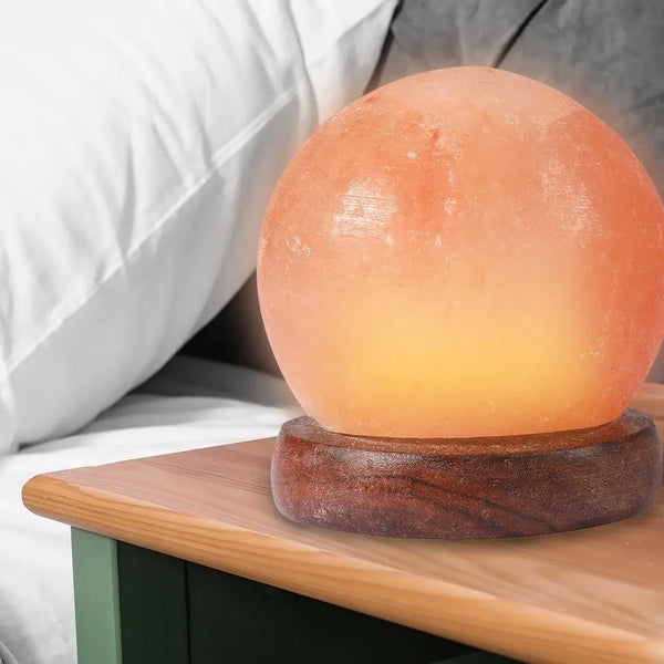 Himalayan Salt Lamp Globe USB Natural Crystal Rock Cord Night Light Lamps Globes Deals499