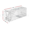 Humane Animal Trap Cage 94 x 34 x 36cm - Silver Deals499